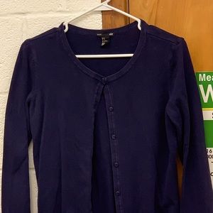 Medium H&M Cardigan Navy Blue